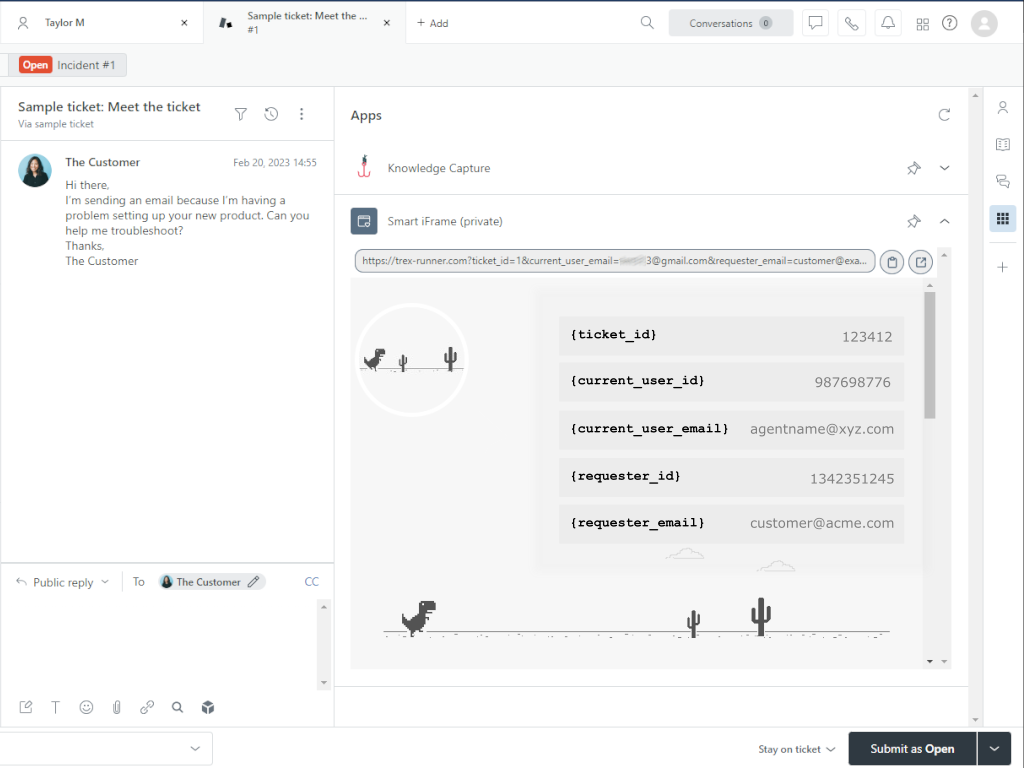Smart iFrame primary marketing image — Contact Center app on the Zendesk Marketplace