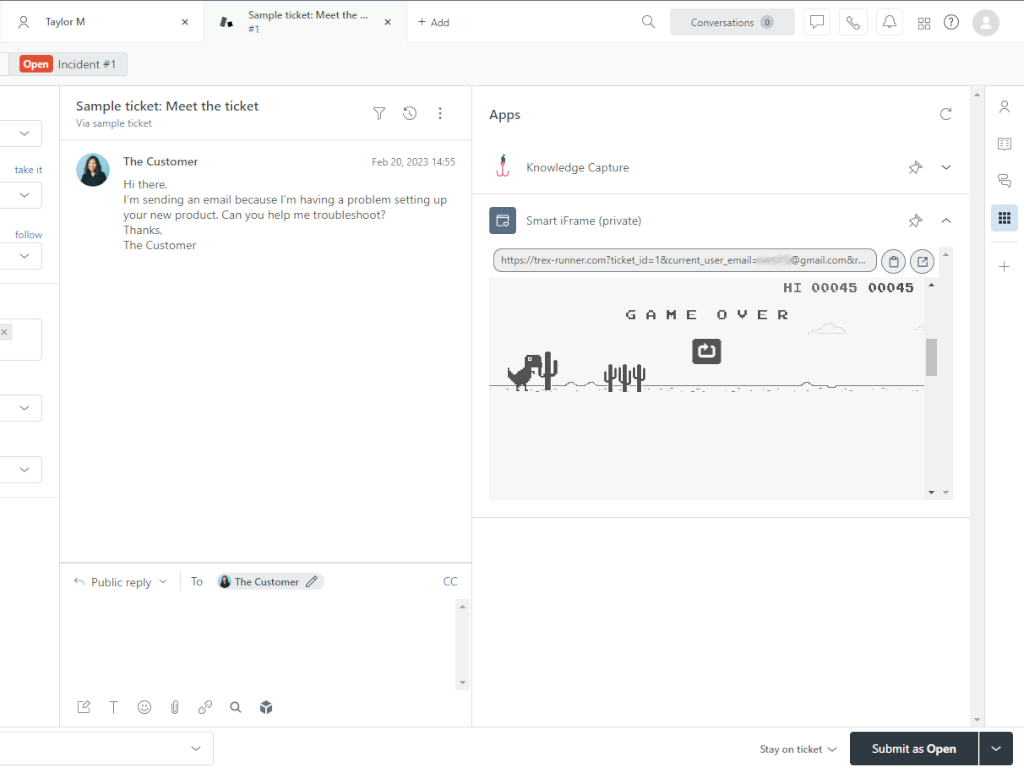 Smart iFrame dashboard view — Contact Center app on the Zendesk Marketplace